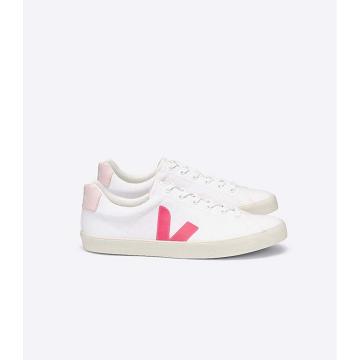 Veja ESPLAR SE CANVAS Cipő Női White/Orange/Pink | HU 513ZUT